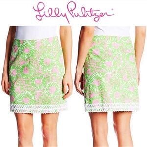 Lilly Pulitzer Skirt Green Pink 0